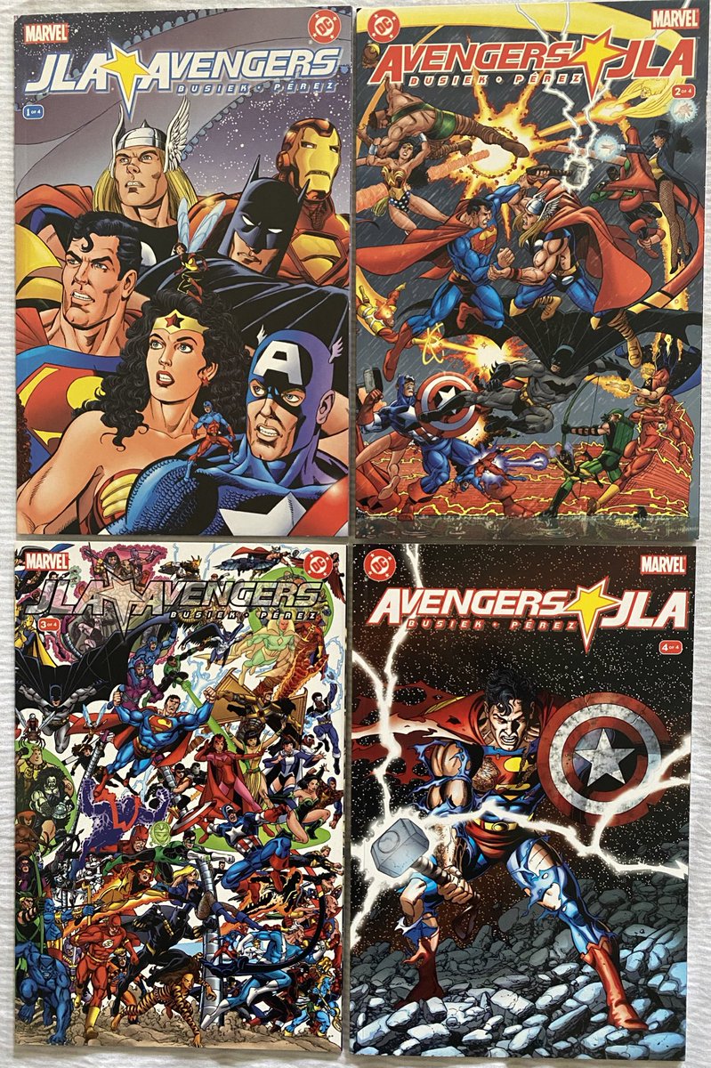 MrFreaki's tweet photo. ⚠️ SORTEO ‼️

Para celebrar los 21k seguidores sorteo de los 4 comics originales en inglés de JLA/Avengers
El mejor crossover DC/Marvel que se ha hecho nunca

Para participar:
- Sígueme
- Haz RT a este Tuit
Y suerte!! https://t.co/WjsEUbncHn