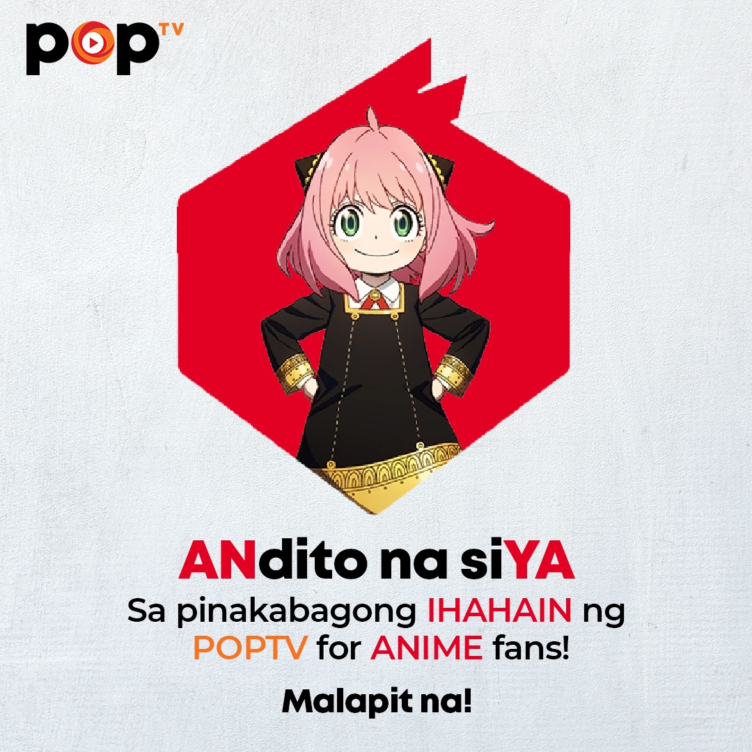 PopTVPH's tweet photo. Ayan na si ANYA! 😍😍😍

Abangan ang SPY X FAMILY at maraming iba pop na anime sa pinakabagong IHAHAIN ng POPTV for anime fans!
Malapit na! Kaya i-download na ang POPTV Pinas app mula sa iyong app store! https://t.co/zme4ImtvDw