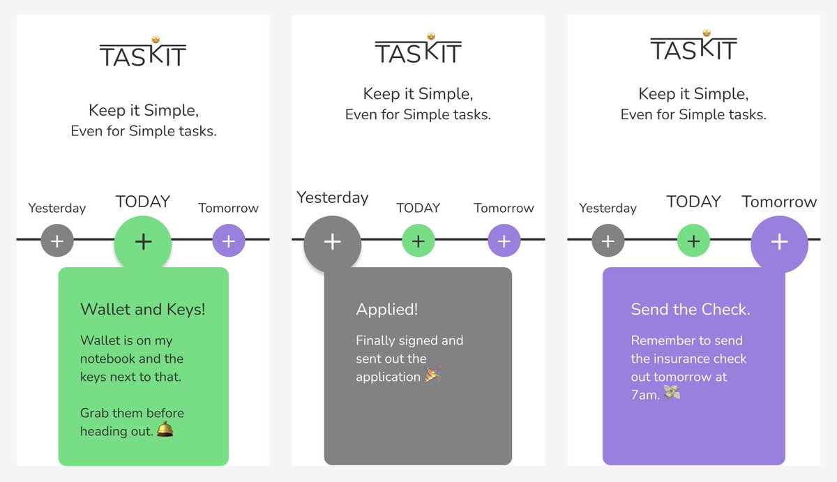 XTreebs's tweet image. got sidetracked by an idea for a task app... 
Sometimes, I just need a super simple task reminder to get the most important things done. 

It&apos;s a recurring sticky note. 

here&apos;s a quick glimpse of what I have so far. What do you think? 

#TASKIT #UI #UX