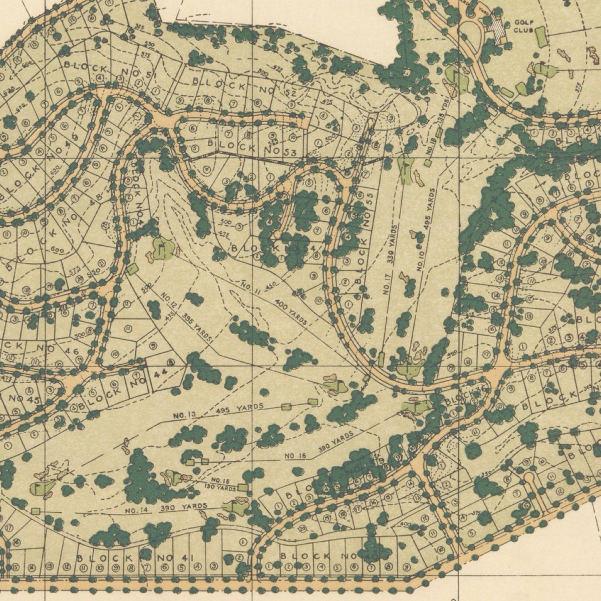 DoctorMacKenzie's tweet photo. “General Plan for Pasatiempo Country Club and Estates” — 1929 As-built plan of the Pasatiempo development founded by Ms. Marion Hollins in Santa Cruz, California. https://t.co/D4qT2sjKjD