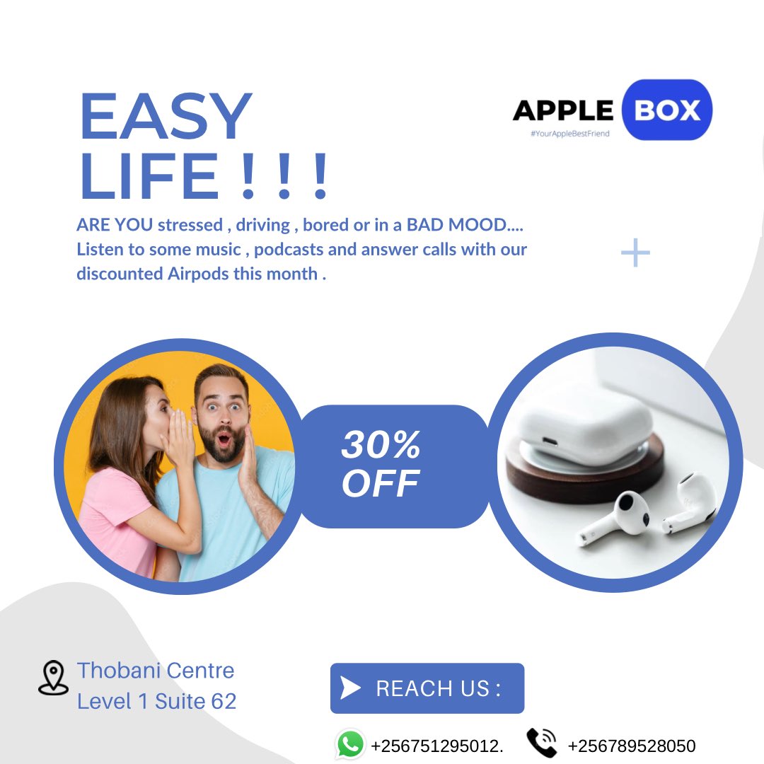 HotelsnAirbnb's tweet photo. Own Airpods today and acquire some bragging rights !
@APPLEBOXUG https://t.co/ynVJkHBLJd
