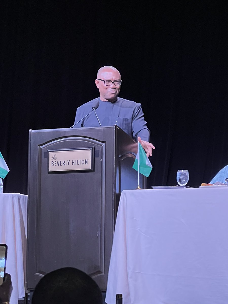 “When we moved education from #26 to #1 in Anambra we didn’t change the teachers. All they need is inspection. People do not do what is expected but do what is inspected” - <a href="/PeterObi/">Peter Obi</a> at Beverly Hills Hilton in Los Angeles hangout with Diaspora