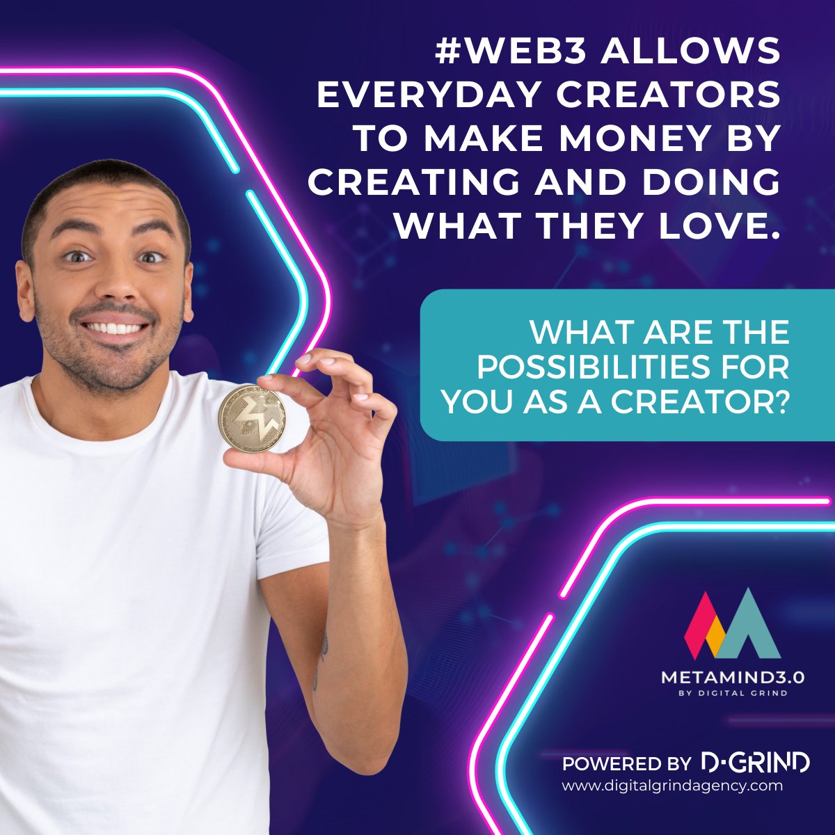 MetaMind3_0's tweet photo. #Web3 creates demand for more content. Join us online on 18 October. Leading advisors on Web3, #AugmentedReality, #VirtualReality and #Metaverse will talk about how creators and developers can boost business in the simulated economy. 🔜https://t.co/YVvRChQJKO https://t.co/0J1OJ8RKO0