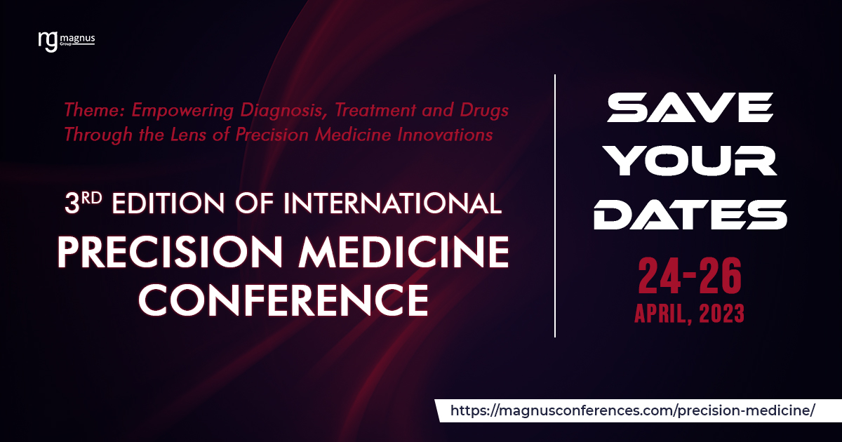 PMEDevent's tweet photo. #SAVEYOURDATES for #IPMC2023 .
This #precisionmedicine conference is scheduled to be held on April 24-26, 2023.
Hurry and send your #abstracts & #register. https://t.co/Uoz8jR1oJG