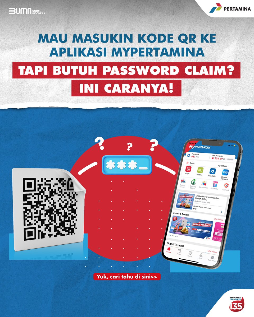 MyPertaminaID's tweet photo. Password claim yang digunakan yaitu password yang sama ketika digunakan pada saat login di website https://t.co/hSOJG11X7U. Jika lupa, kamu bisa menggunakan fitur reset password ya sob!

#MyPertamina #Call135 #SubsidiTepatSasaran #PasUntukSemua https://t.co/18OkrXgFLX