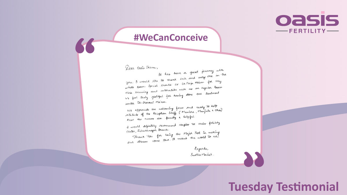 oasisivf's tweet photo. The blessing of having children doesn't come easy to some. Listen to one such couple as they recount how Oasis Fertility, Dilsukhnagar helped them become parents.
#oasisfertility #OASISINDIA #ivfsuccessstory #IVF #ivfjourney #WeCanConceive #ReproductiveMedicine #ART https://t.co/uMSRmVbj60