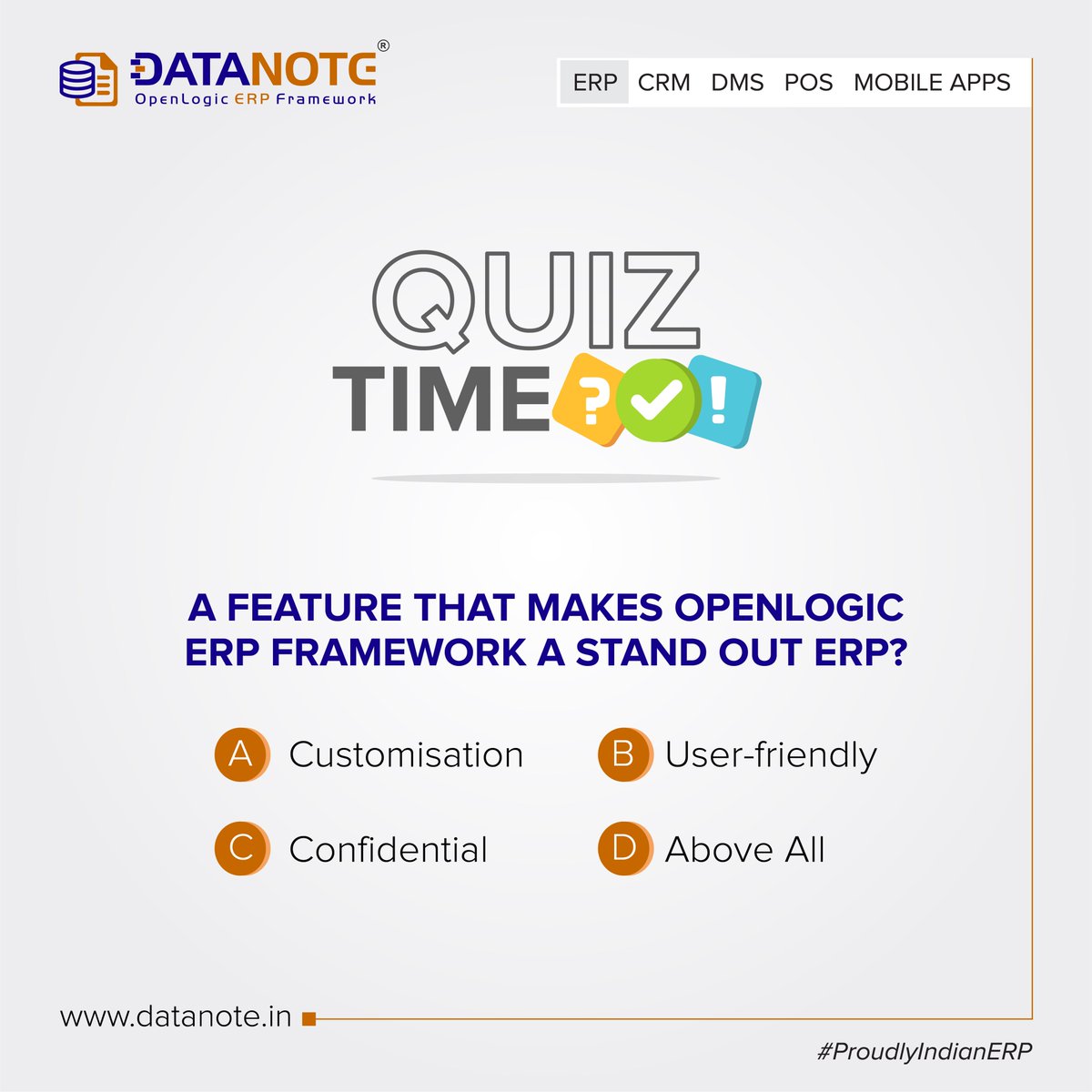 datanoteerp's tweet photo. QUIZ TIME โ
Share your answer in the comment box!
#DataNote
.
#quiz #quiztime #quizquestion #SafalInfosoft #proudlyindianerp #DataManagement #AutomateData #NextGenErp #OpenlogicErp #CloudBasedCRM #ERPFramework #software #erpsoftware #technology #erpsystem #erpsolution https://t.co/Ffx8FrUfeS