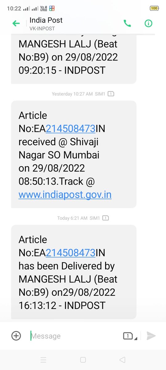 ABUHANEEFAAR's tweet photo. We are very disgusted with the postman of Shivaji Nagar Mankhurd, he keeps any of our important post without giving us or gives it to the agent, then makes us go around the office and asks for money from usp,And we get SMS in mobile that we have been posted,Please take action https://t.co/w4jJx4EMjU