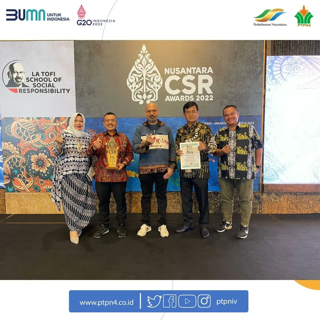 ptpn4_regional2's tweet photo. Hai #SahabatN4
PTPN IV Terima Penghargaan Nusantara CSR Awards 2022
Selengkapnya:
https://t.co/1NjmY7louj
@KemenBUMN
@holding_ptpn
@LaTofi
#CSRAwards2022 https://t.co/kAkoASL9td