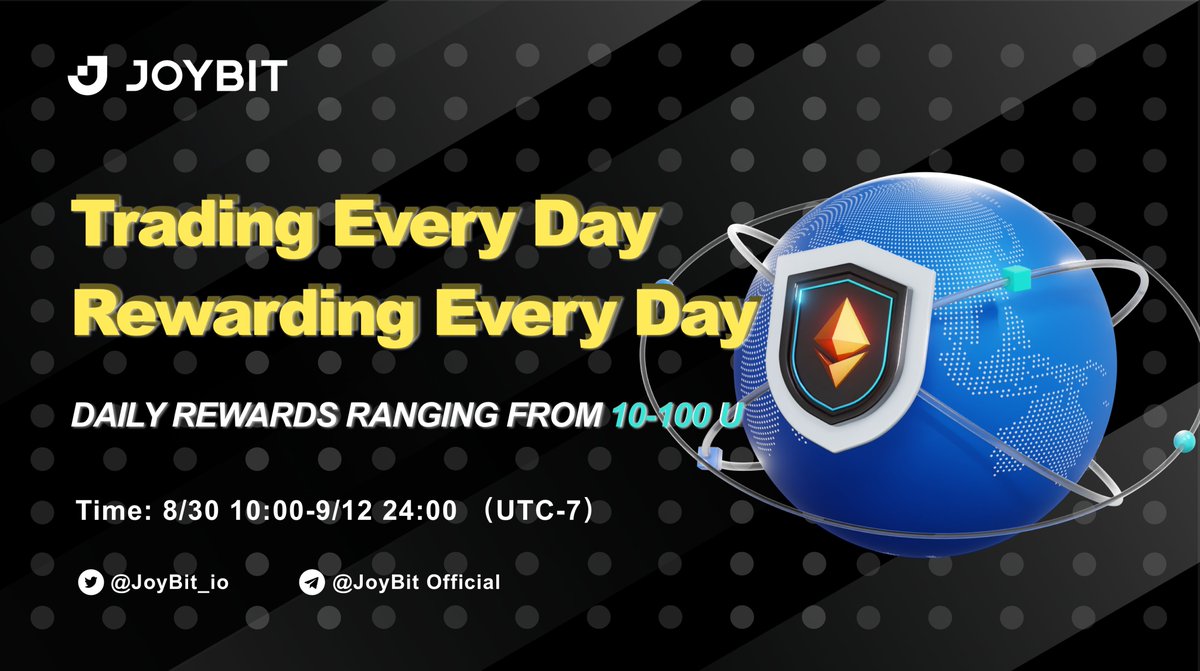 JoyBit_io's tweet photo. #JOYBIT 「Trading every day, Rewarding every day」
Daily reward of up to 200USDT🎁
10 lucky winners will get 50 USDT extra trial fund💰 by completing the following tasks:
1⃣Follow @JoyBit_io
2⃣RT & Tag 3 friends, Leave UID in comments
More Details👇
https://t.co/7CMFziFNrH https://t.co/0826l50Crc