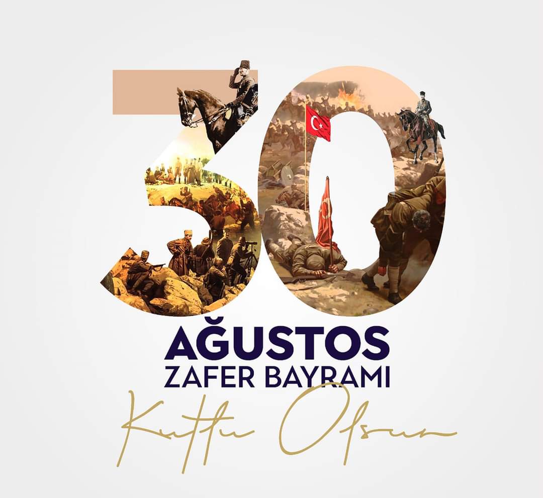 Bu zafer, tarihe gömülmek istenen bir milletin, küllerinden yeniden doğuşunun simgesidir.

#30AğustosZaferBayramı'mızın 100. yılı kutlu olsun!🇹🇷🇹🇷

Gazi Mustafa Kemal Atatürk başta olmak üzere tüm şehitlerimizin ve gazilerimizin ruhu şad, mekanı cennet olsun.

Saygı ve minnetle..