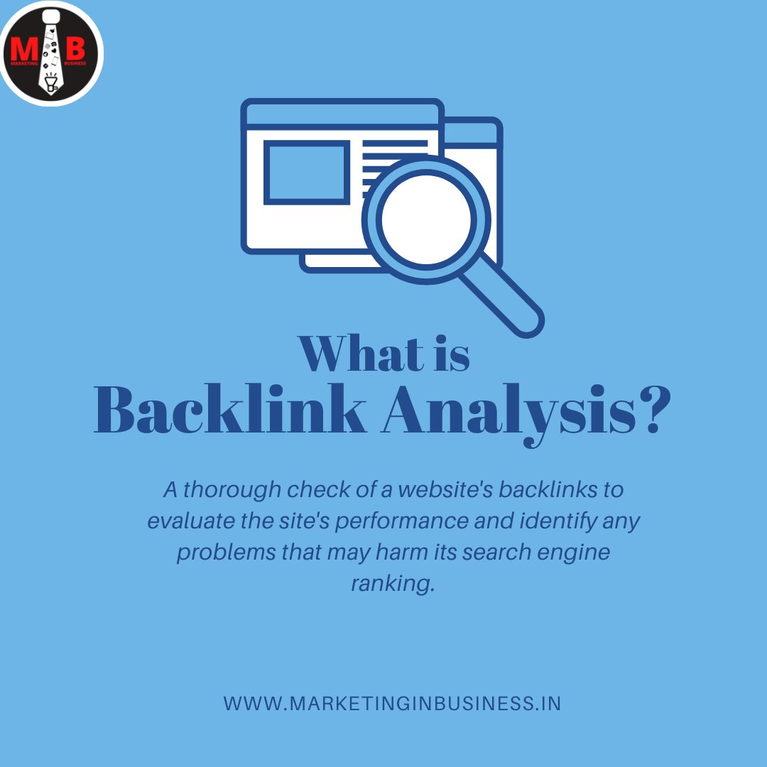 miboffical's tweet photo. A backlink analysis is the analysis of content that has an external link in it. You can use this data to spot which links are important and which links should be removed or added.

contact us:-
Mob no.- +91 9315141532
Email id - marketinginbusiness101@gmail.com
#backlinks #mib https://t.co/CPTddAtOED
