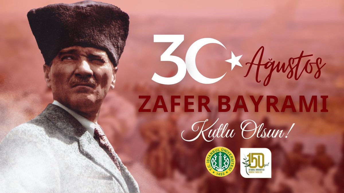 30 Ağustos Zafer Bayramı'nın 100. yıl dönümünü kutluyor, başta Gazi Mustafa Kemal Atatürk olmak üzere, vatanımızın birliği ve milletimizin bağımsızlığı uğruna canlarını feda eden tüm şehitlerimizi ve ebediyete irtihal eden gazilerimizi rahmet, saygı ve minnetle anıyoruz.