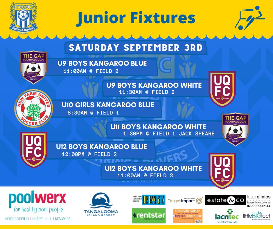 This week at Taringa Rovers #COYR