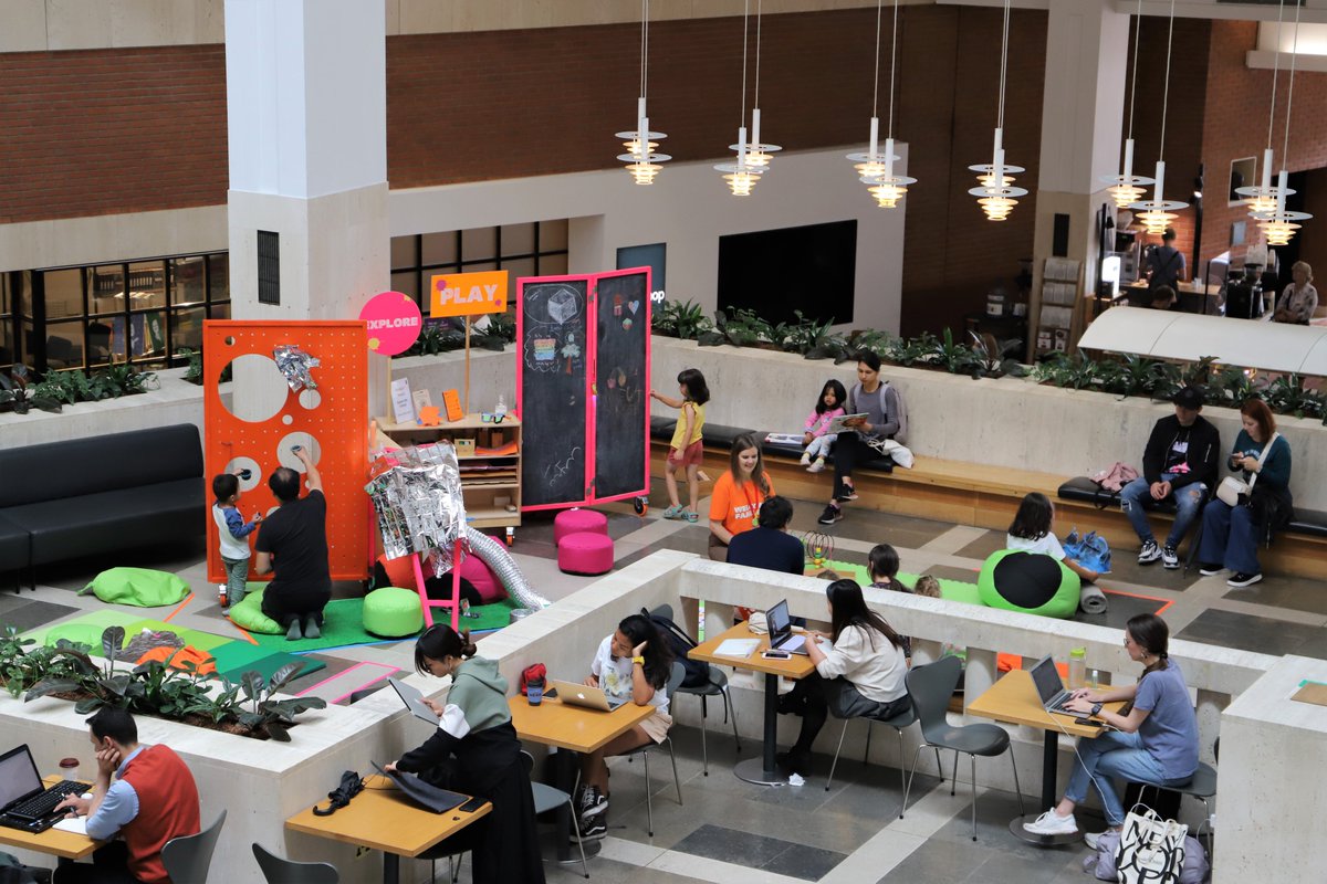 Amazing to see families in the heart of <a href="/britishlibrary/">British Library</a> all last week! We loved welcoming all 455 children, parents and carers. Designed with local families, the Family Station has been created out of a great deal of fun, care and thought. Thank you to everyone involved!