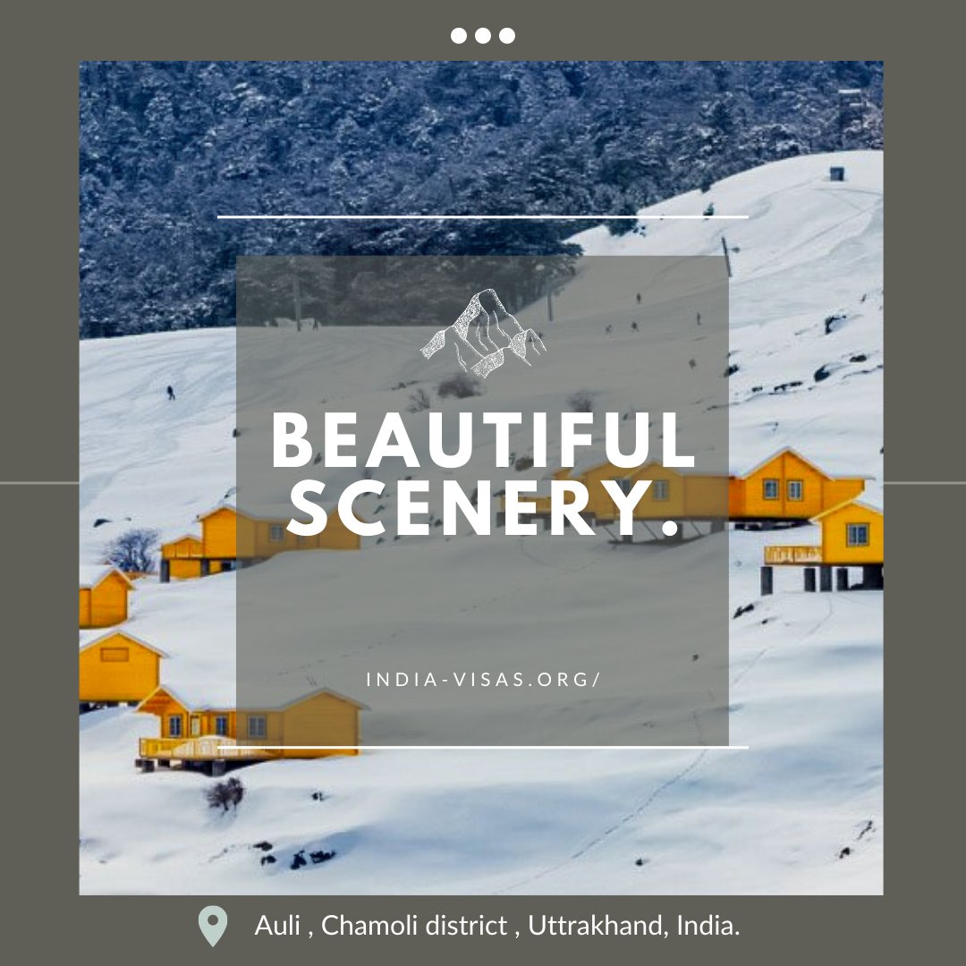 VisasIndia1's tweet photo. Auli is a famous hill station and a popular winter destination as a ski resort of India, Known for its snowy slopes, its everything that makes for an ideal tourist with Himalayan views, meadows, adventure activities,  cable cars &amp; more. 

Visit: https://t.co/fcRwZTk3y3 https://t.co/fbE7uFpTc0