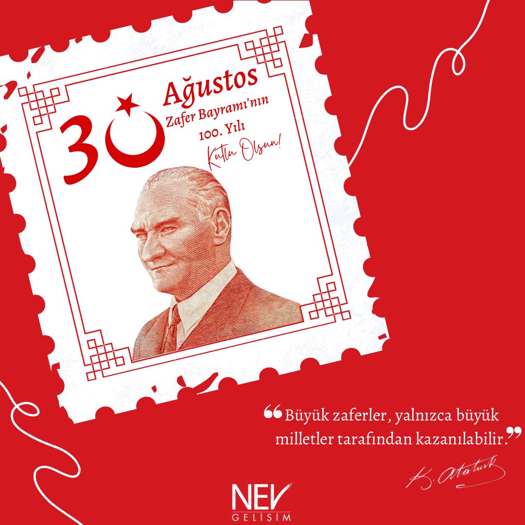 30 Ağustos Zafer Bayramı’mızın 100. yılında Ata’mızı saygıyla anıyor, kahraman ordumuza ve milletimize şükranlarımızı sunuyoruz.

#30ağustos #zaferbayramı #büyüktaaruz #mustafakemalatatürk