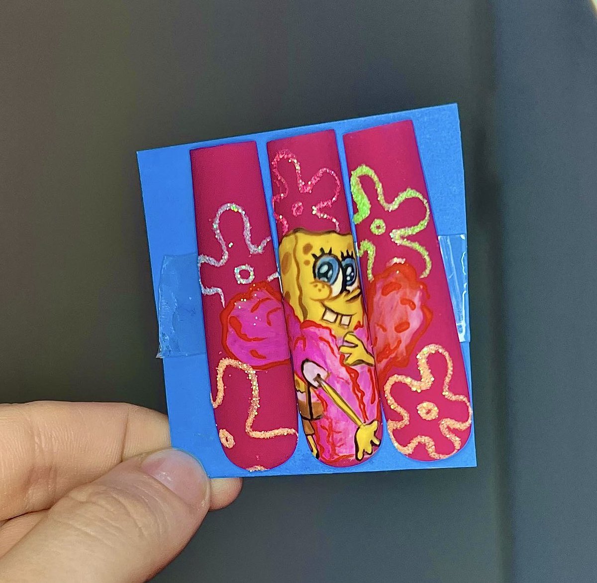 broooklyn___3's tweet photo. I’m sad I can only post 4 🥺 But I’m a WV nail student &amp; would love to connect with other nail techs 🫶🏻💗💗 #nails #nailart All hand painted! https://t.co/UFoEHBLKpC