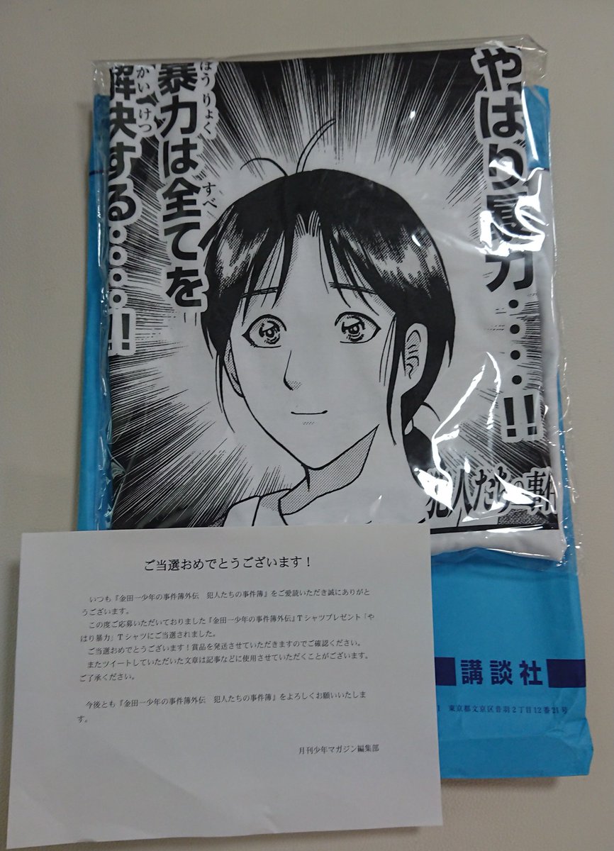 特価品コーナー☆ 金田一少年の事件簿 犯人たちの事件簿 懸賞当選品 やはり暴力Tシャツ L 非売品 asakusa.sub.jp