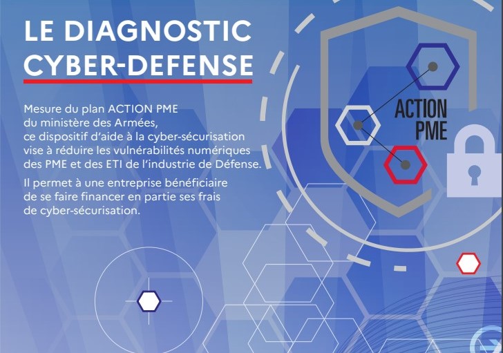 CyberTerritoire's tweet photo. #MardiConseil
PME-PMI de #Defense, vs souhaitez renforcer votre #securitenumerique ?
💡Faites le DIAGNOSTIC CYBER-DEFENSE @armees_gouv @dga @bpifrance !
👉Un dispositif étatique, audit + aide financière pr évaluer & installer des outils #cybersecurite
https://t.co/FwTi6IfuKF https://t.co/cirSPkCmnH