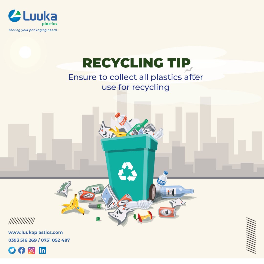 LuukaPlastics's tweet photo. How you dispose off plastics is important to the environment! Ensure to collect all the damaged and used plastics around you. Avoid scattering them everywhere. #RecyclingTip https://t.co/SHeu42Umth