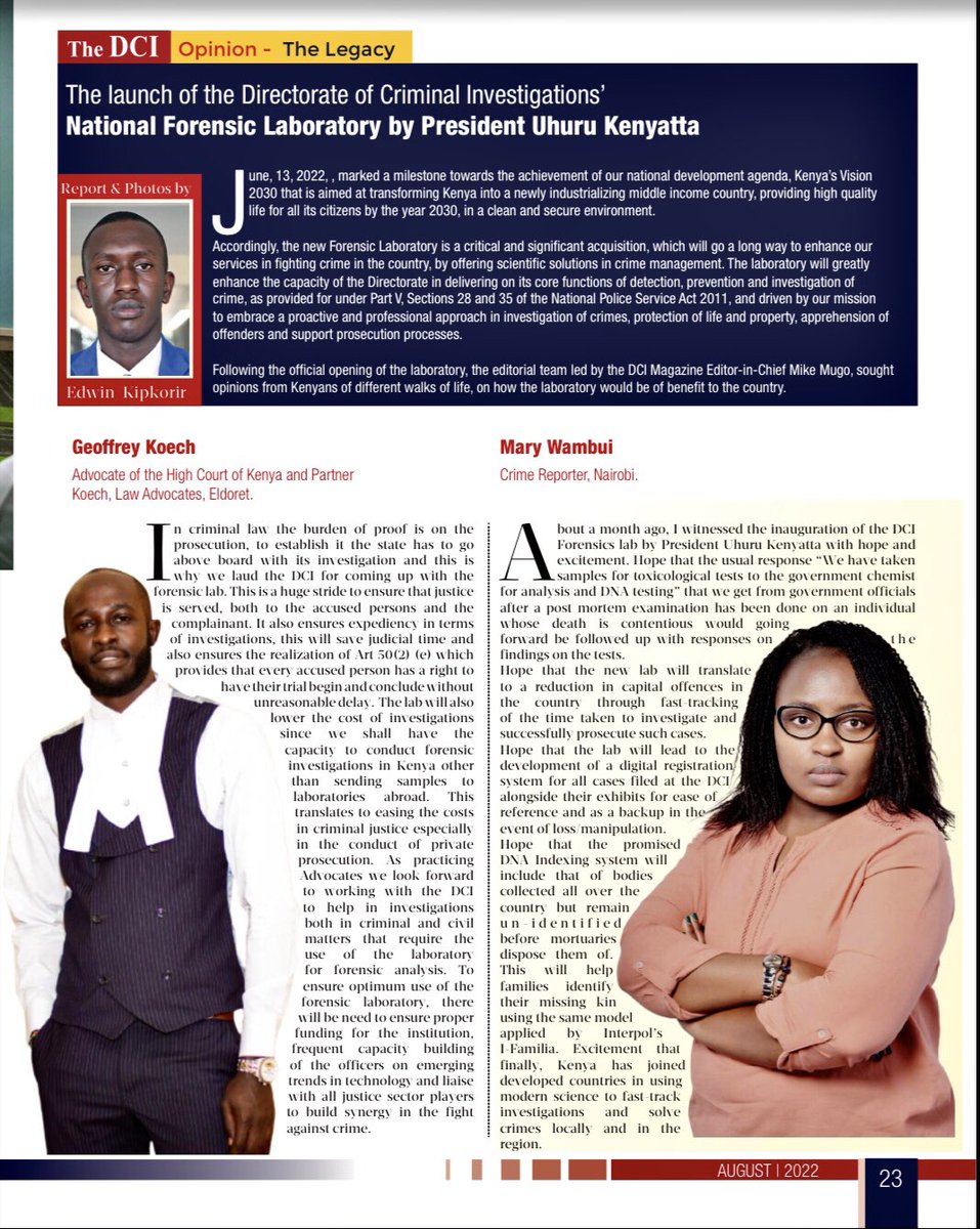 DCI_Kenya's tweet photo. In keeping with its mandate of coordinating, planning and executing the communication of DCI’s policies and programs, the dedicated Comms team led by DCI’s head of Corporate Communications &amp; Public Affairs, Inspector Mike Mugo, has packaged an 88-page https://t.co/pfVv9PDaVn