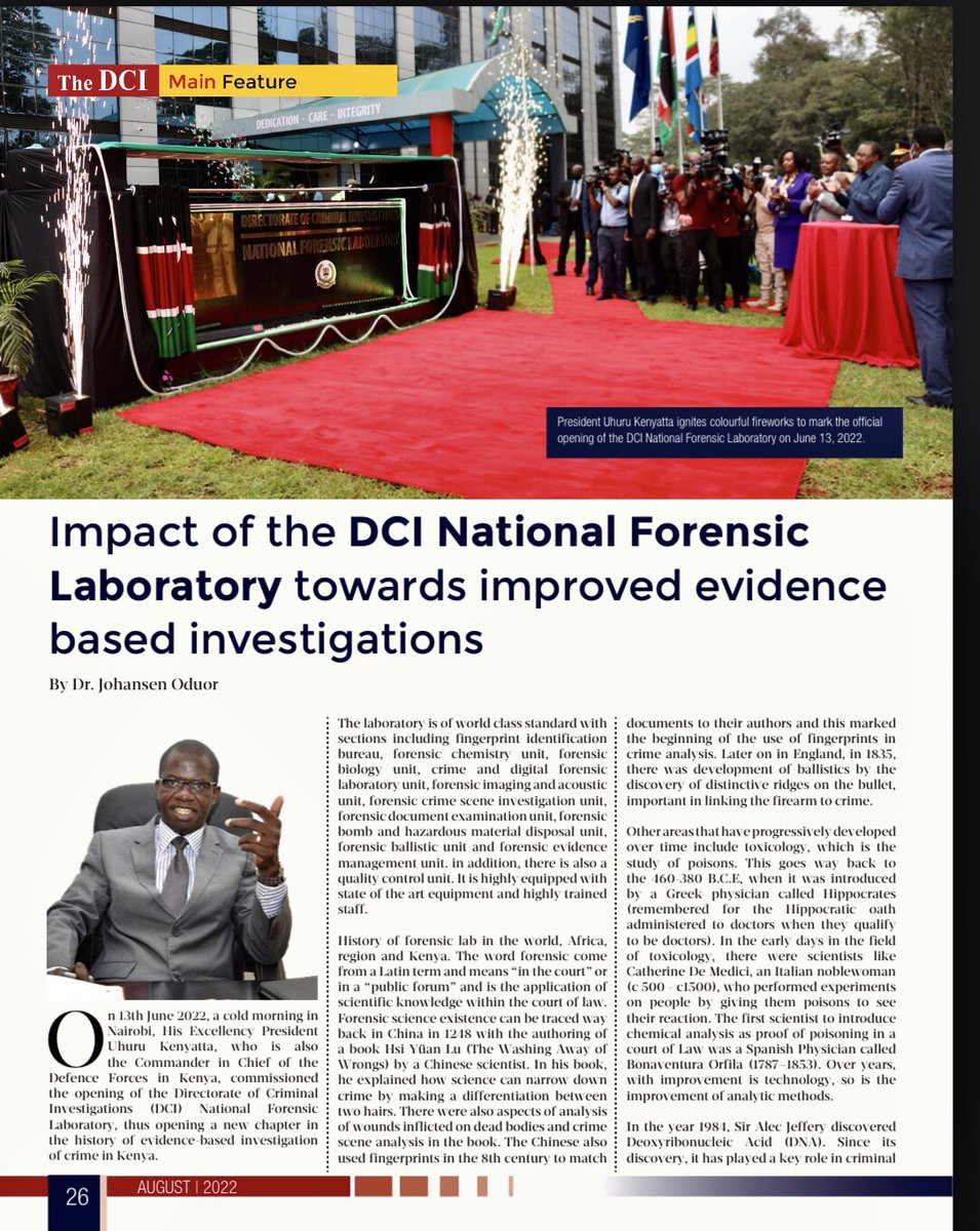 DCI_Kenya's tweet photo. In keeping with its mandate of coordinating, planning and executing the communication of DCI’s policies and programs, the dedicated Comms team led by DCI’s head of Corporate Communications &amp; Public Affairs, Inspector Mike Mugo, has packaged an 88-page https://t.co/pfVv9PDaVn