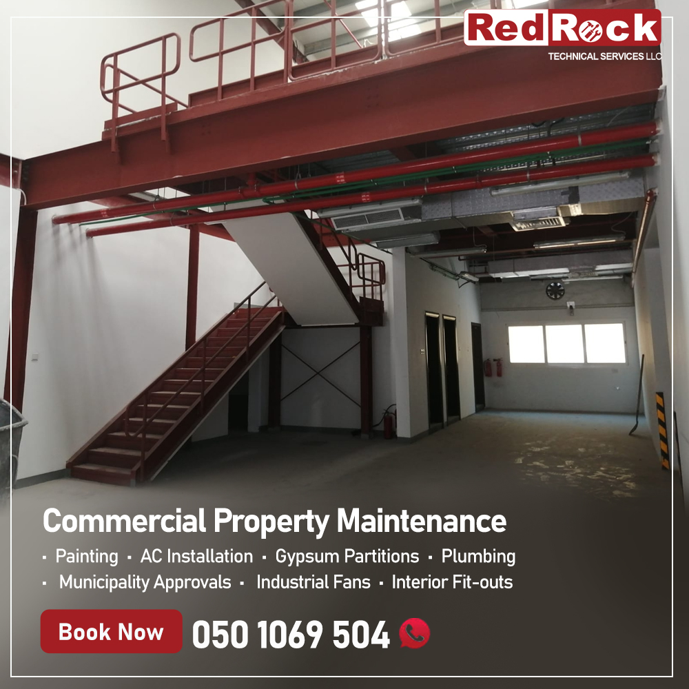 redrockae's tweet photo. We are experts at managing Commercial Property Maintenance requirements in Dubai, UAE.

Call us: 050 1069 504 | https://t.co/kPh5oRfPe2

#interiorworks #maintenanceservices #redrocktechnical #dubai #uae #redrock https://t.co/yw3tRbHjjY