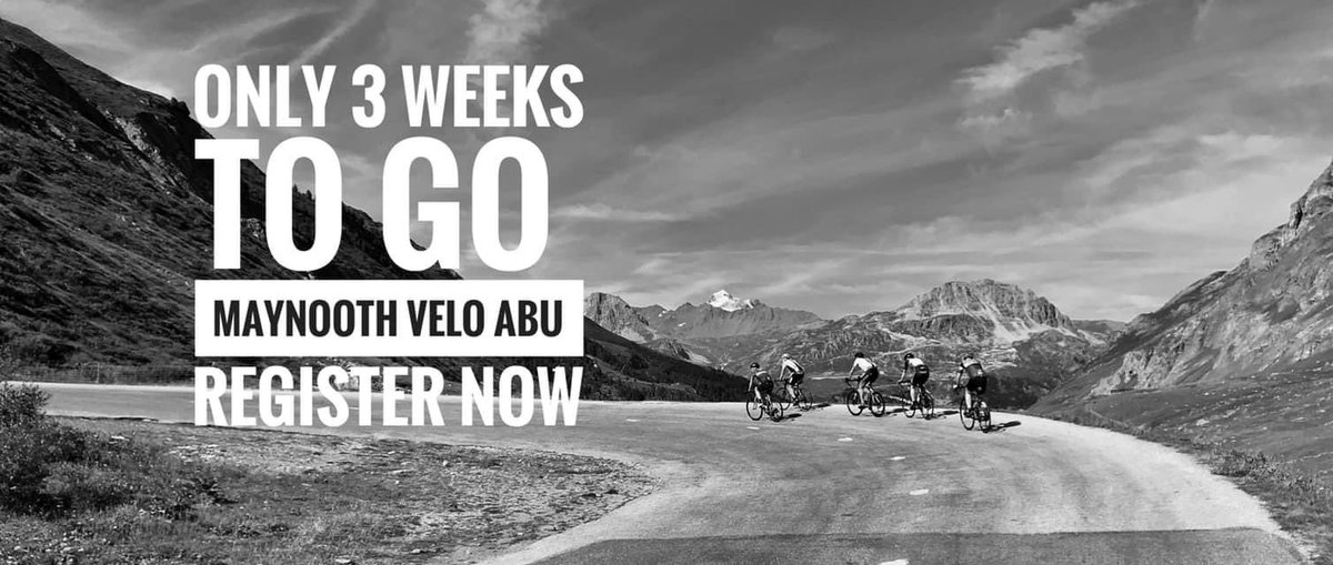 MaynoothClub's tweet photo. The entries are starting to fly in now for our Vélo Abú sportive on Sunday Sept. 18th! Be sure to register. 60k and 100k routes available, tandem bikes encouraged, hot food at the finish! https://t.co/AB6e4EwXyq… @KildareSP @maynoothgaa @access_maynooth @MeathLocalSport https://t.co/3y9Sj7S3IP
