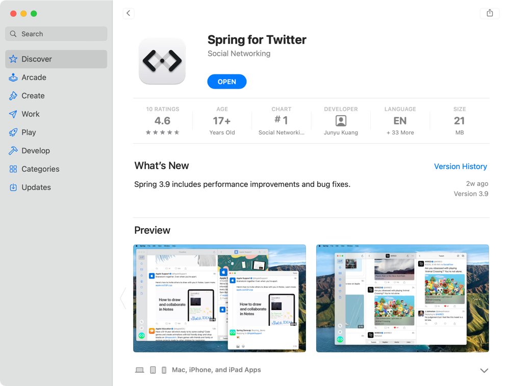 Spring app on Twitter: 