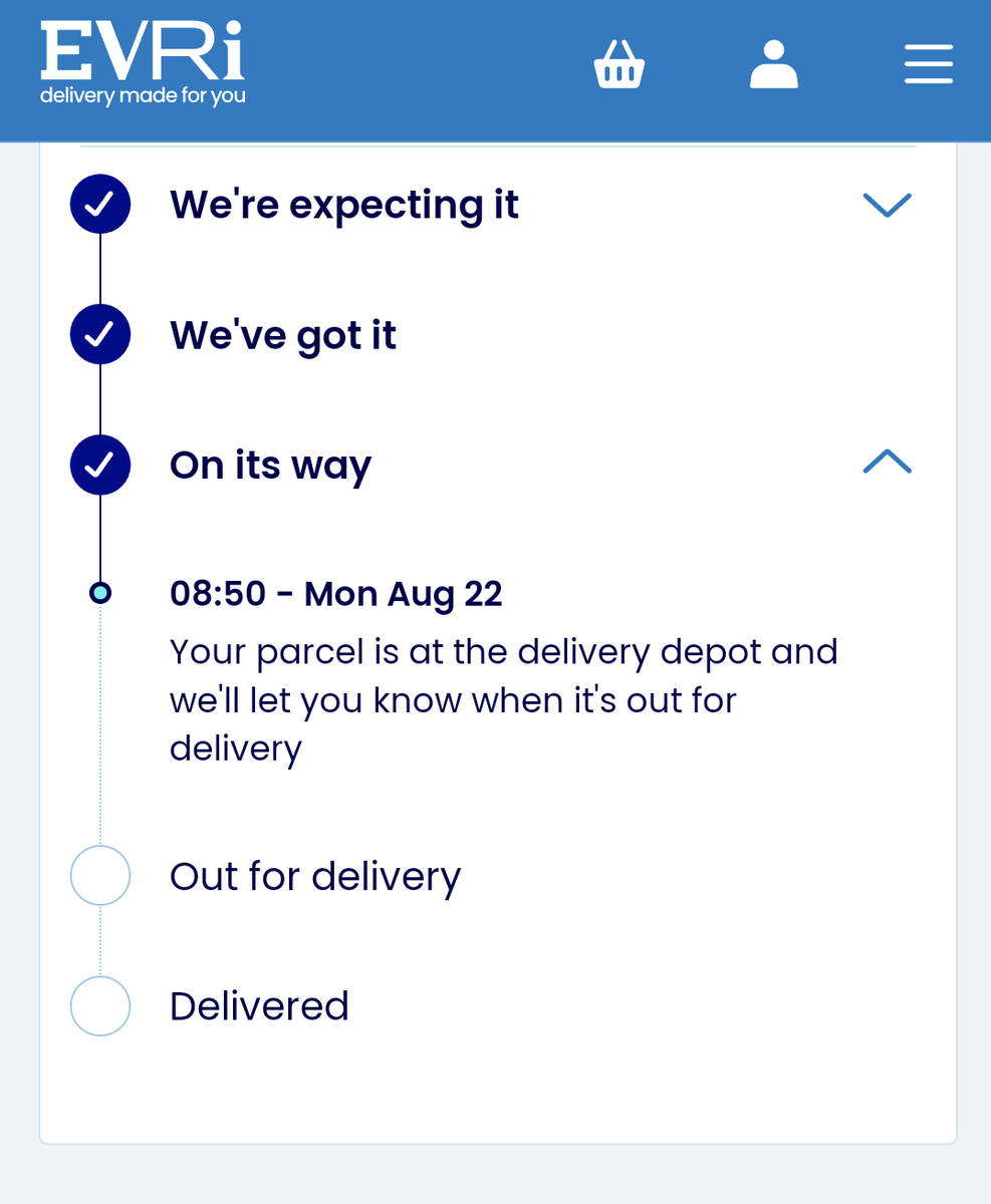 I do love how #Evri (previously Hermes) understands exactly what 'Next Day' means.

Delivery was supposed to have arrived over a week ago - Non-contactable, &amp; an absolute joke. 

Surprised @ASOS <a href="/JohnLewisRetail/">John Lewis & Partners</a>  <a href="/Missguided/">Missguided</a> &amp; other national retailers use such a poor service