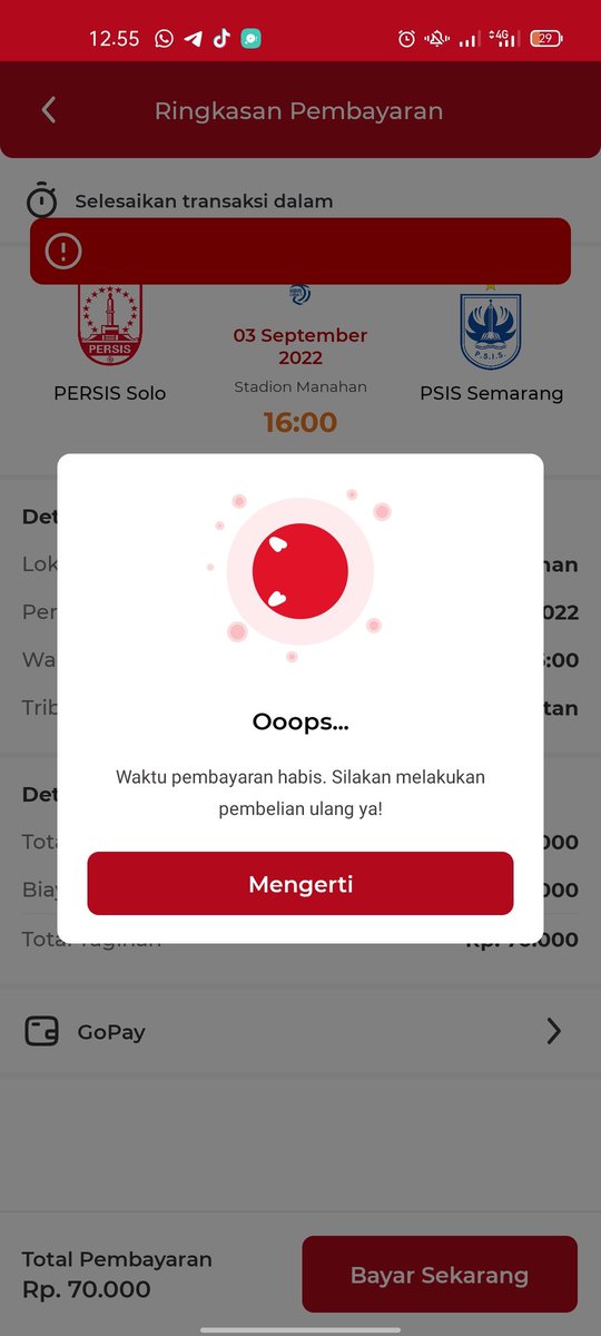 7seoulmate's tweet photo. Aku tadi dh berhasil co tiket persis kirain udh ga error servernya, ternyata masih maintenance ga bisa pembayaran 😭. Sekarang malah ngeblank. Tolong infoin klo dah bisa apknya 😢 https://t.co/oXLpVCL7fW