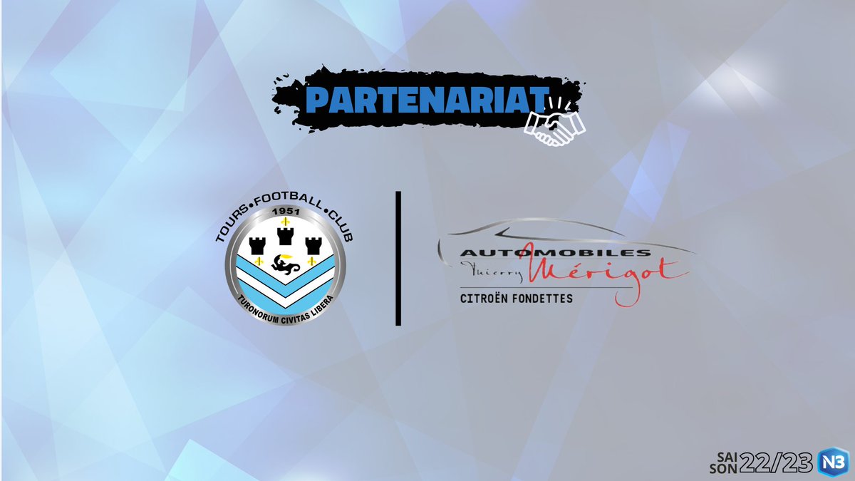 ToursFC's tweet photo. [🤝 PARTENARIAT]

Le TFC est heureux de vous annoncer son partenariat avec le garage Citroën automobiles Thierry Merigot.

Situé à Fondettes, ce garage automobile vous propose différents services. Pour plus d'informations, rendez-vous sur : 
👉 https://t.co/EYhGWjKtSd https://t.co/1Hf20P5pQN