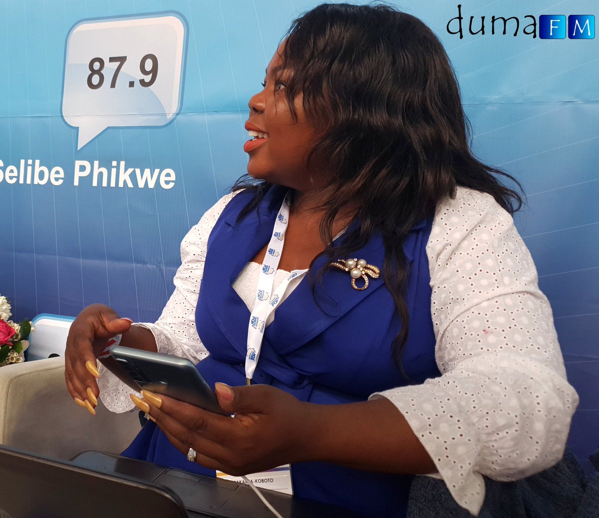 DumaFMRadio's tweet photo. Team Duma FM in action at Ditshupo Hall
@BotlheJane
@sirleatile
#consumerfair
#MoreTalkMoreMusic
#BroadcastPartner https://t.co/1tW22xjbt5