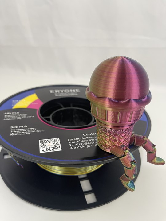 Eryone_official's tweet photo. Ice Cream Dude printed with ERYONE Silk tri-color Filament.
Designed by @Designs_by_CM
STL is available at @Thangs3D https://t.co/Gv2Kw8Ic3k