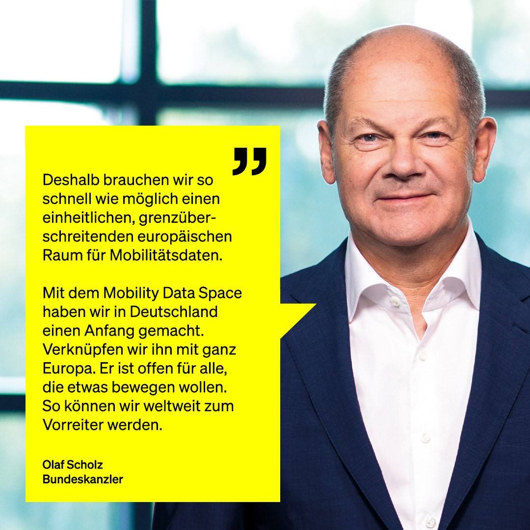 mobilityDS's tweet photo. In his European policy keynote speech, Federal Chancellor Olaf #Scholz emphasises the importance of future mobility. He not only mentions that data plays a decisive role in this, but also directly mentions the MDS. For him, the MDS is the beginning of becoming a global pioneer. https://t.co/Zp4airSRHG