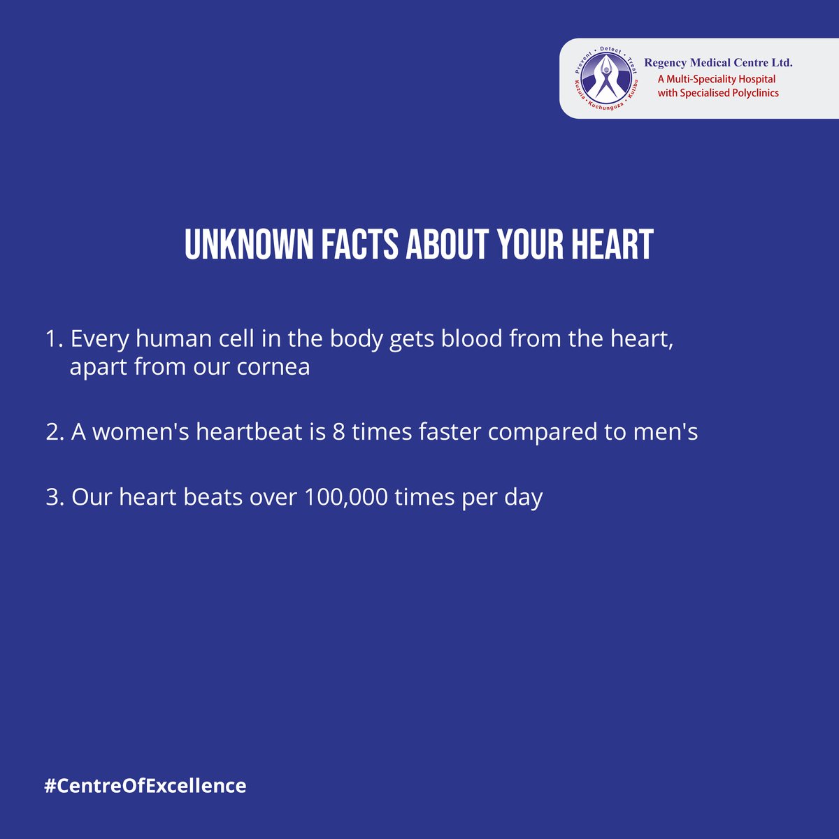 Do you know your heart well &amp; ensure your diet and daily habits take care of it well? The heart is one of the most organs of our body that needs to be taken care of well.  Here's a list of a few unknown facts. You can consult our cardiac specialists for your heart checkup.