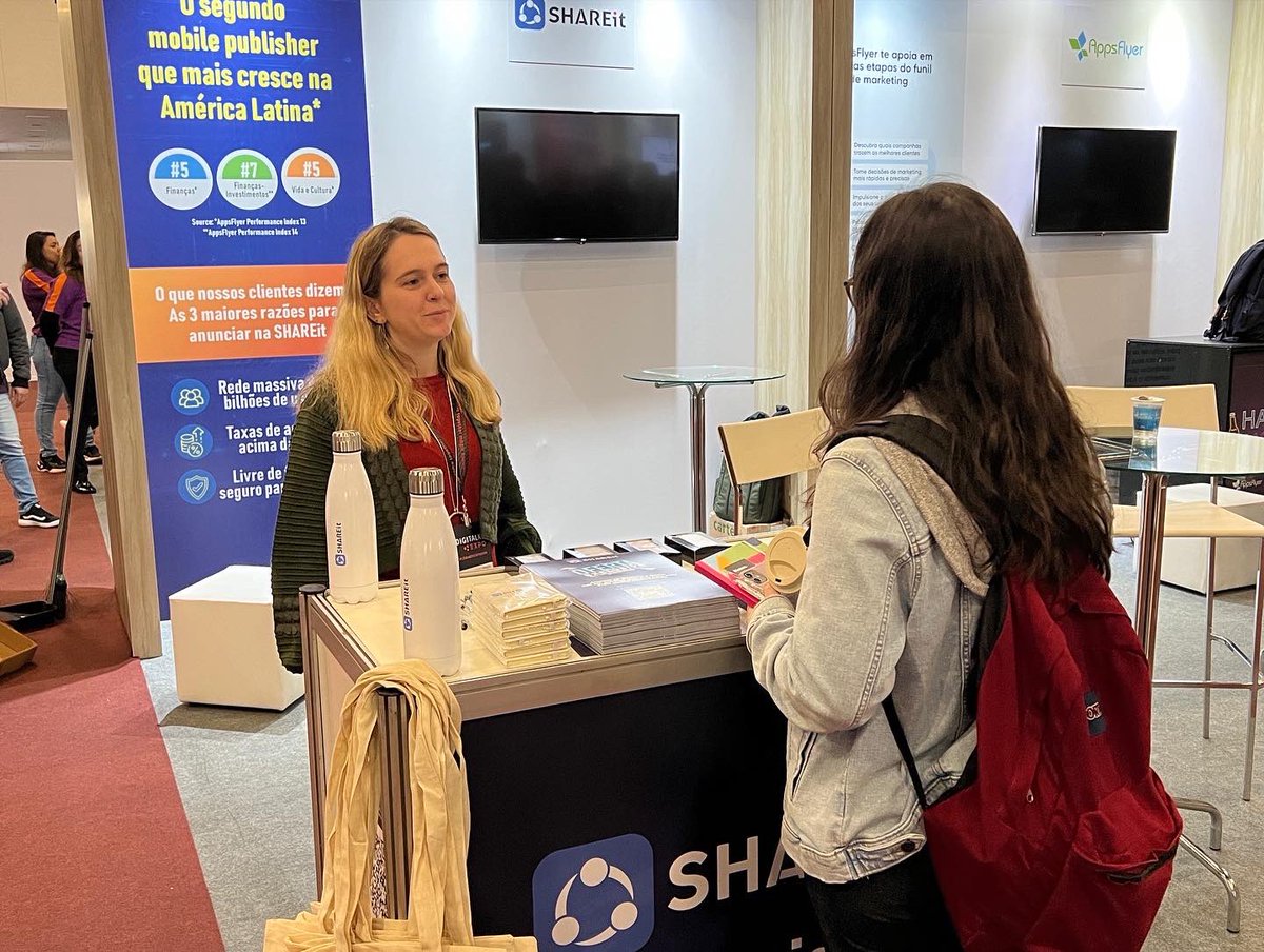 SHAREitBusiness's tweet photo. Thank you everyone who met us at Digitalks in São Paulo last week!

Deborah Urbach Malheiro, Sales Lead for Latam at SHAREit had a super insightful talk about the expansion of Asian E-commerce in Brazil and how SHAREit is creating a growth infrastructure for e-commerce brands. https://t.co/NxGQ8N29R4