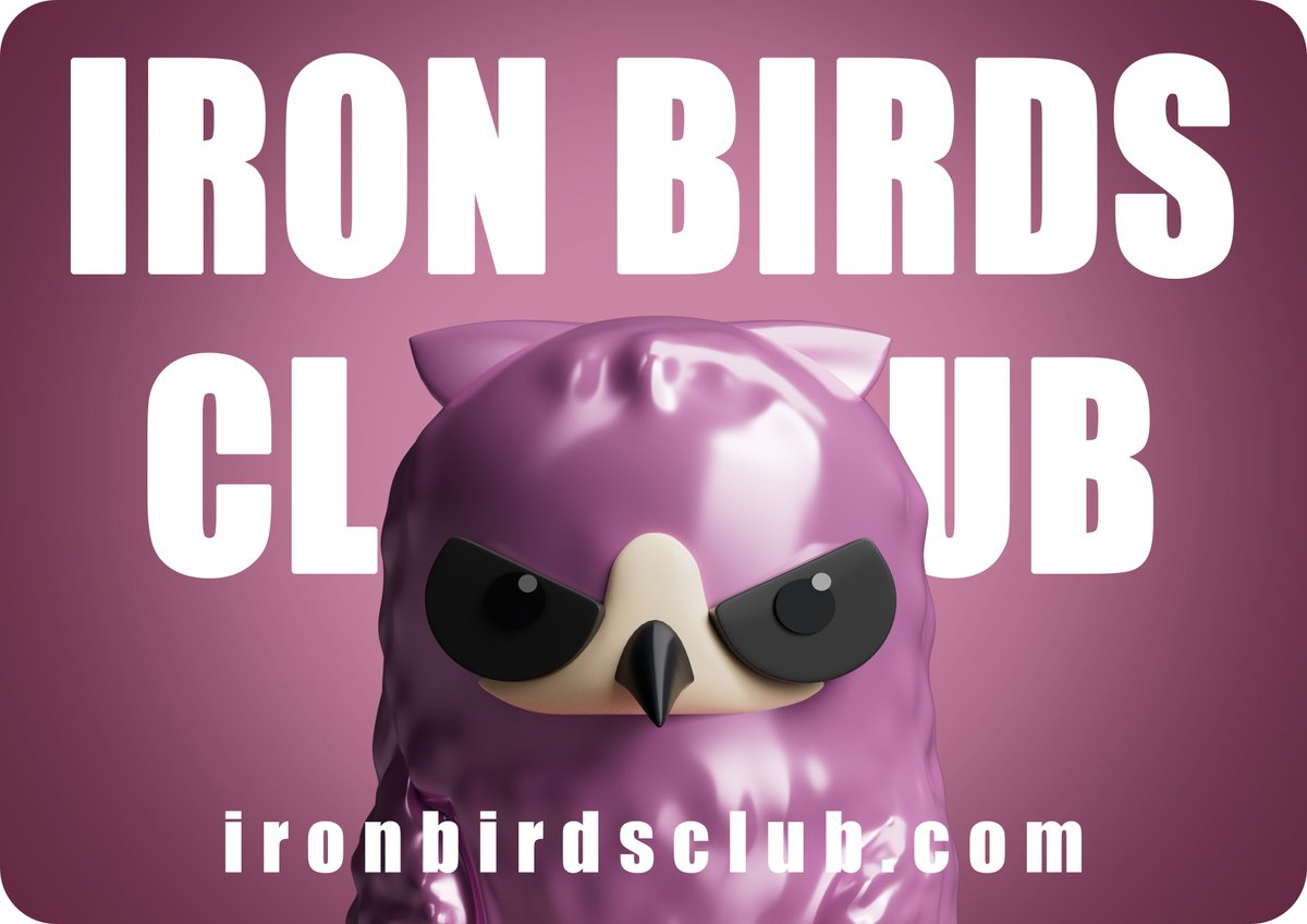 IronBirdsClub's tweet photo. 👉Regular section Iron Bird Club
👉Pink Iron Bird Club
#IronBirdsclub #FreeMint  #NFT #nfts #PREMINT 
#NFTGiveaway  #WLGiveaways  #nftart #nftcommunity #nftdrop #nftcollectors #comingsoon #NFTS #Moonbirds #Revengebirds #StarBirde #FreeMint https://t.co/rutqy8rTmM