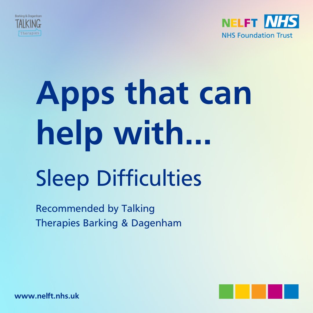 talktherapiesbd's tweet photo. At Talking Therapies Barking & Dagenham we support people with sleep difficulties through use of evidenced-based tools and techniques.
📞 0300 300 1554 (option 3)
📩 https://t.co/Ww63x1dkx1
#apps #mentalhealthapps #sleep #insomnia #sleepcycles #sleephygeine #sleepgroup #CBT https://t.co/l3bQAIuOuP