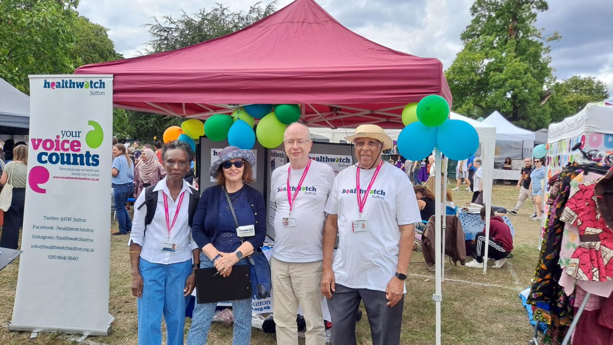 We ran a busy stall yesterday at Carshalton EcoFair. Over 100 people talked to us about how the #costofliving crisis will affect their physical and mental health and completed our mini-survey - results out soon!