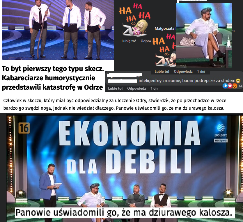 KoszmarW's tweet photo. Wszystkiego nam jednak nie odbiorą, bowiem całe szczęście, że pisinflacja nie dotyczy jakości humoru występującego w kabaretach. https://t.co/bcqadBdCcC