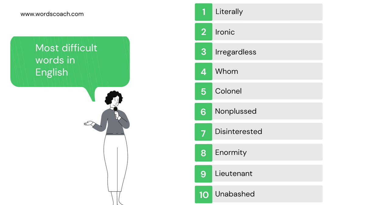 wordscoach's tweet image. Most difficult words in English.

bit.ly/3ru5Ygq

#wordcoach #difficultwords #english #covid #learnenglish #newwords #vocabulary #instadailypost #youtubechannel #words #putitinasentence #instalike #instadailyvideo #britishaccent #englishlanguage #pronunciation