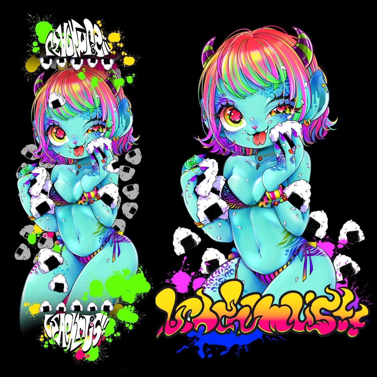 「こうみると最近の絵は描き込みも増えていて自分の中のかわいいに近づけて行ってくれて」|usachimu's!!のイラスト