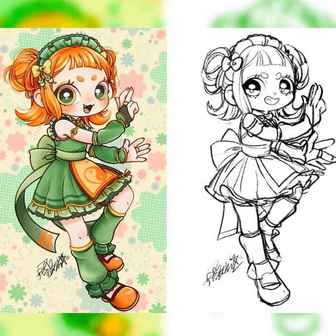 こうみると最近の絵は描き込みも増えていて自分の中のかわいいに近づけて行ってくれててとても嬉しいなあ! 
