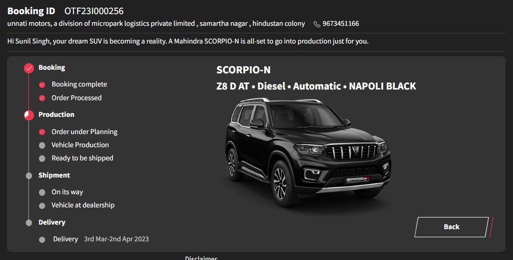 singhrajrv007's tweet photo. @MahindraScorpio @18002096006
Hi Team Mahindra
Being under introductory prices also, received the delivery timeline for Apr23, how this can happen. https://t.co/uHKVtaNXl2