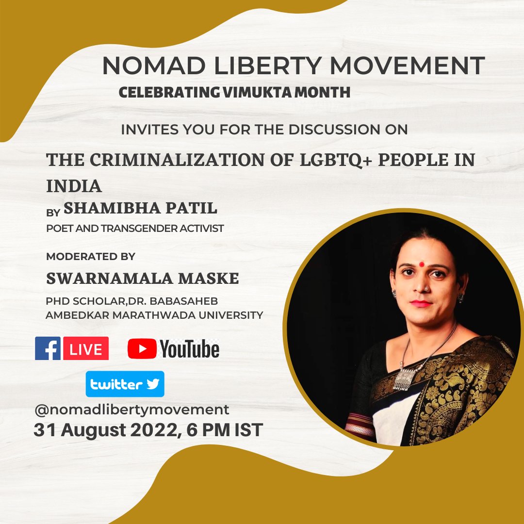 nomad_liberty's tweet photo. Do join tomorrow!
#vimuktamonth 
With Shamibha and @MSwarnmala https://t.co/Bws4JdycjC