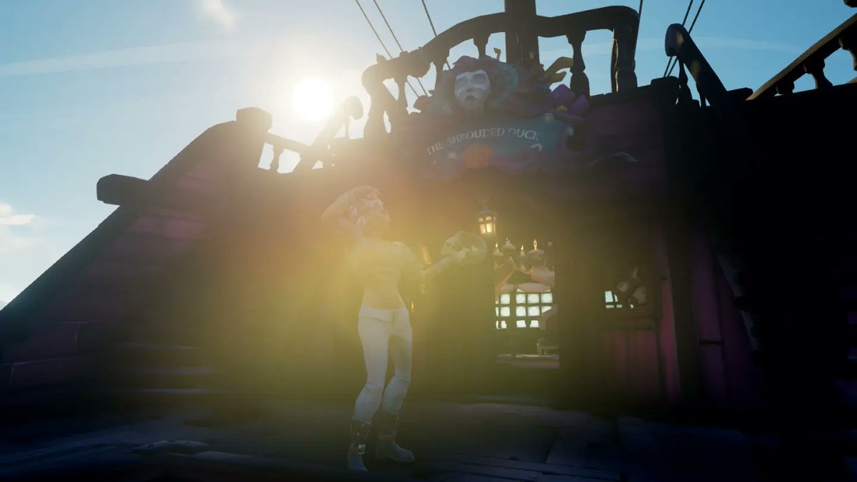 PrettyPinkDuck's tweet photo. The luck I need to finally get a glimpse of the elusive Shrouded Ghost? 
@SeaOfThieves

#SeaOfThieves #SoTShot
#shroudedghost #screenshot #digitalphotography https://t.co/HWie1TyPli