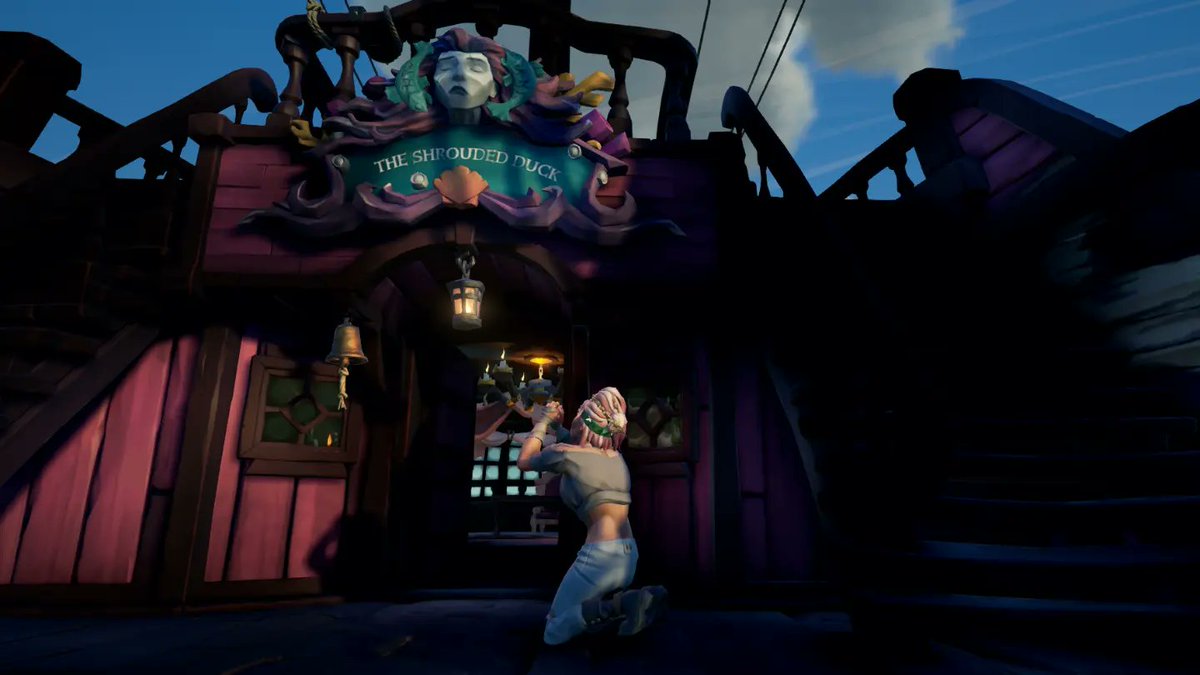 PrettyPinkDuck's tweet photo. The luck I need to finally get a glimpse of the elusive Shrouded Ghost? 
@SeaOfThieves

#SeaOfThieves #SoTShot
#shroudedghost #screenshot #digitalphotography https://t.co/HWie1TyPli