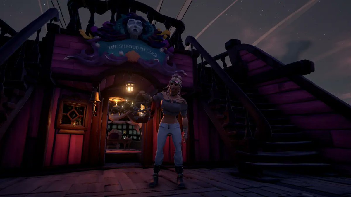 PrettyPinkDuck's tweet photo. The luck I need to finally get a glimpse of the elusive Shrouded Ghost? 
@SeaOfThieves

#SeaOfThieves #SoTShot
#shroudedghost #screenshot #digitalphotography https://t.co/HWie1TyPli